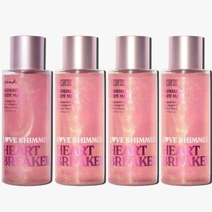 PINK Victoria's Secret Love Shimmer Heartbreaker Fragrance Mist Set of 4 NEW